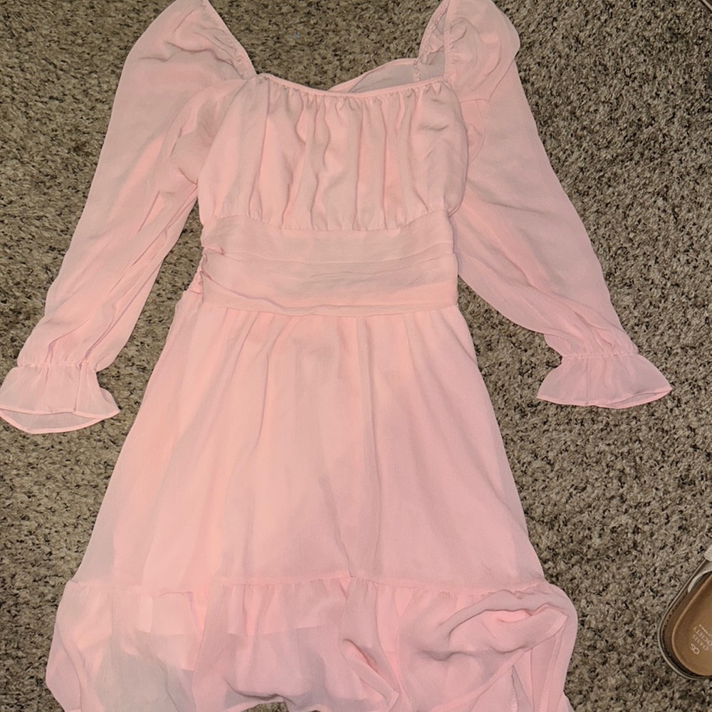 Light pink fit and Claire dress